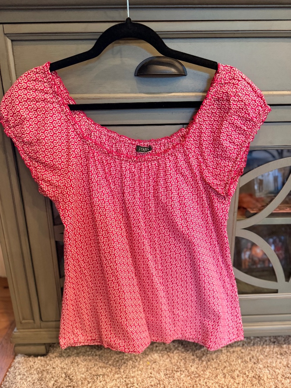 JCrew Pink Patterned Top